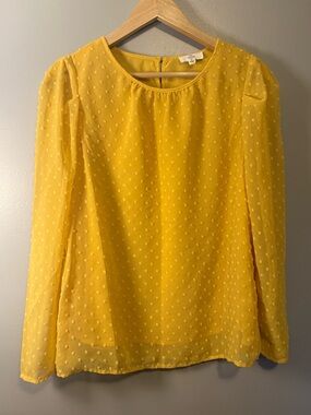 Entro Swiss Dot Long Sleeve Blouse